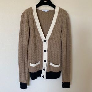 See by Chloe color block V neck wool cardigan